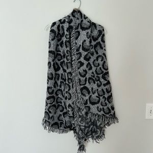 Dress up oversized animal print scarf